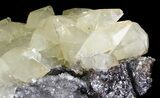 Calcite On Quartz & Sphalerite - Elmwood Mine #66313-4